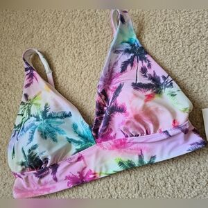 🌈NWT George Large Palm Print Swim Top